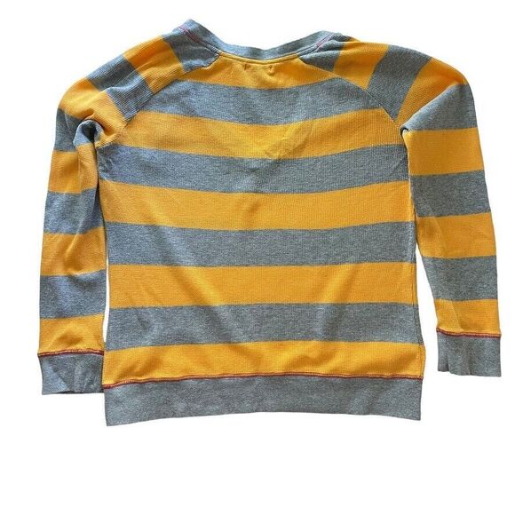 VTG US POLO ASSN Big Pony Waffle Knit Thermal Stripe Shirt Ralph Lauren Y2K XL - Picture 2 of 10